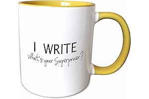 3dRose What's Your Superpower Fun Gift For Writers Writing Love Mug