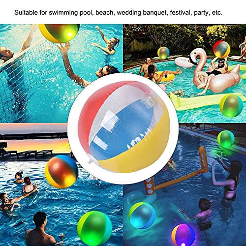 Luz inflable de bola de playa LED EMUKOEP impermeable IP68 con mando a distancia para piscina 7