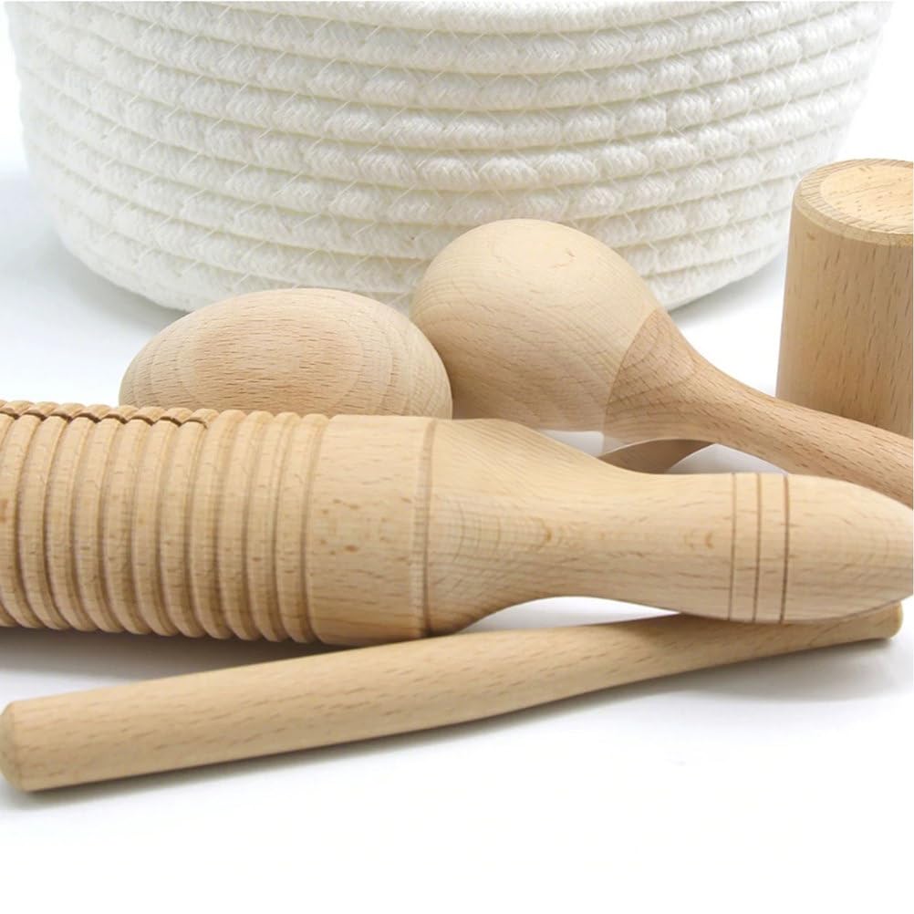 Zestaw muzycznych instrumentów Montessori dla noworodków (grzechotki, shaker, rurka do naśladowania żab), zabawka wspierająca rozwój sensoryczny i słuchowy