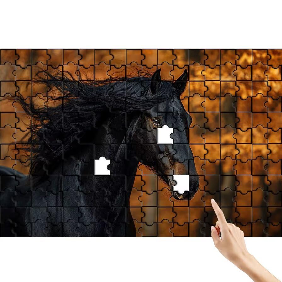 Puzzle 1500 Piezas Caballo, Rompecabezas Adultos, Juegos Educativos Familiares, Desafía el Puzzle Árbol Creativo, Conjunto Colorido e Interesante con Caja para Regalo Mujer Decoracion Habitacion H-9