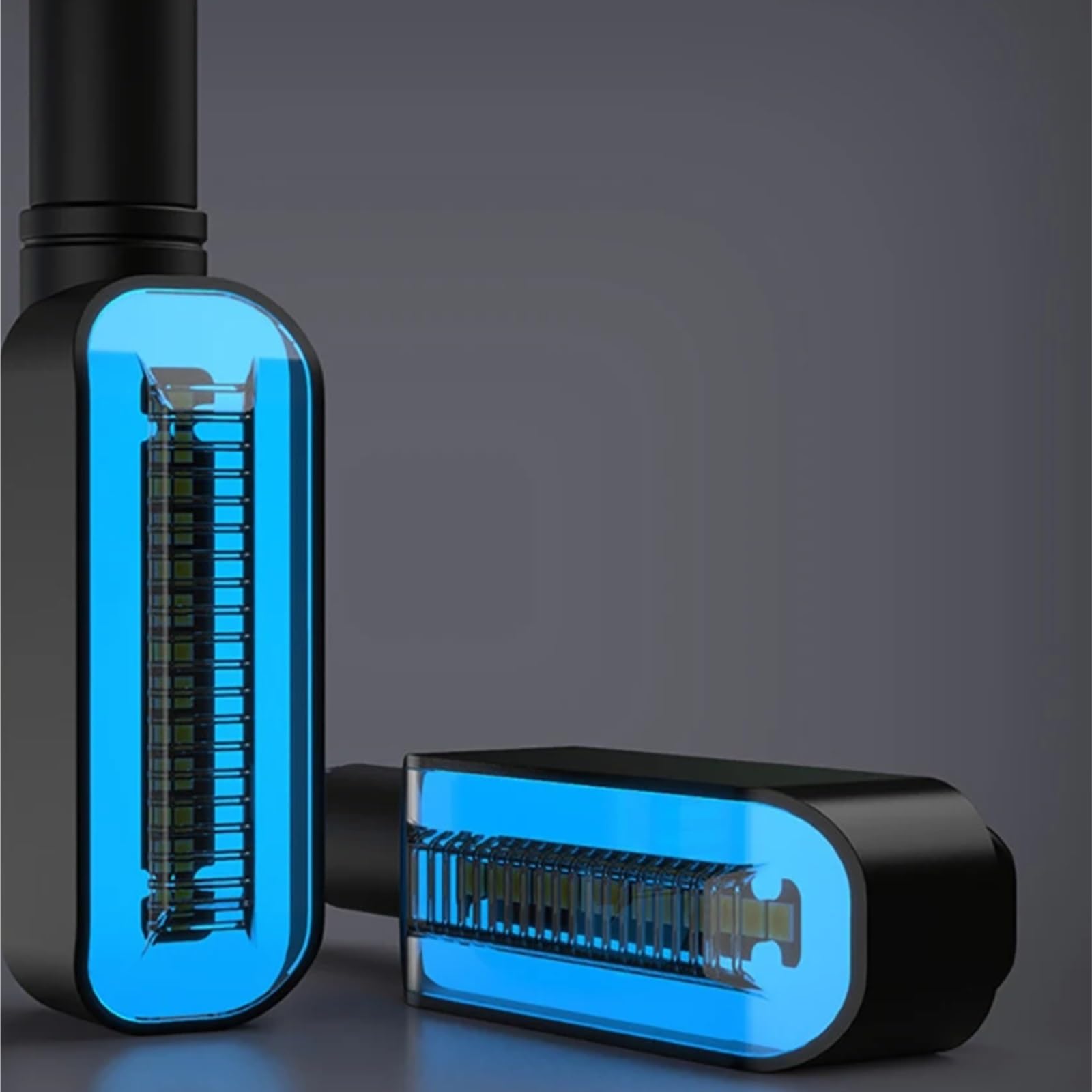 Indicatori Di Direzione Universali Per Moto 12V Luce DRL Lampeggiatore Per Acqua Che Scorre Lampada Arresto Posteriore Indicatore Illuminazione Per Lampeggiante Ambra(Blue)