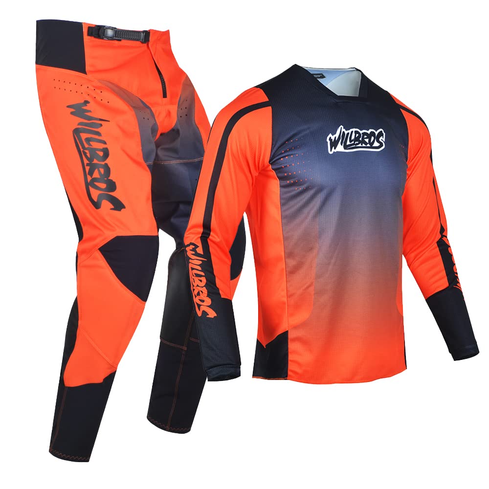 Pantalones de Jersey Camiseta de Motocross Traje Hombre MX Dirt Bike Montar Adultos