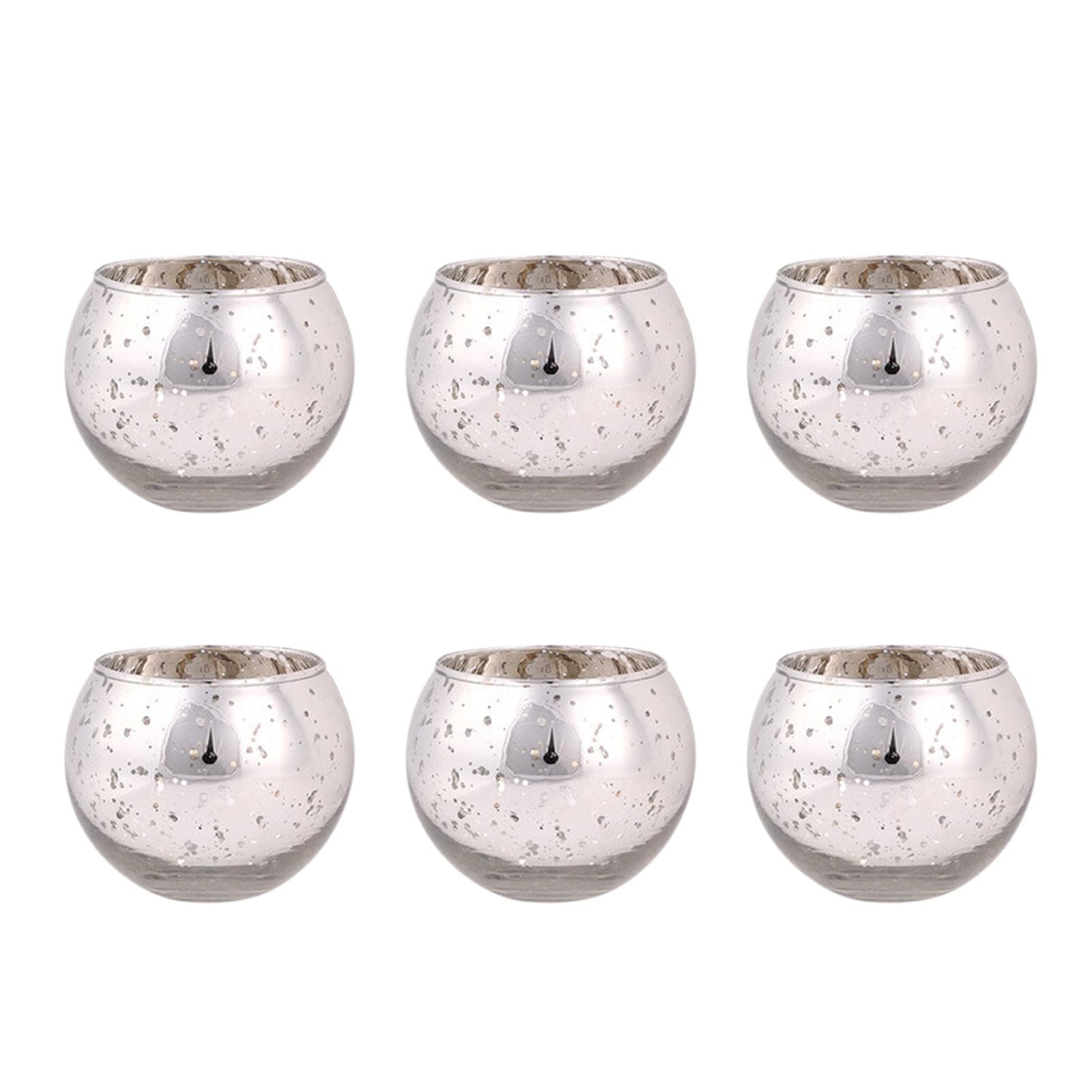 Glass Holders Set of 6, Diwali Gift Votive Holders Glass Tealight Holder Home Table Decorations Votive Decorative