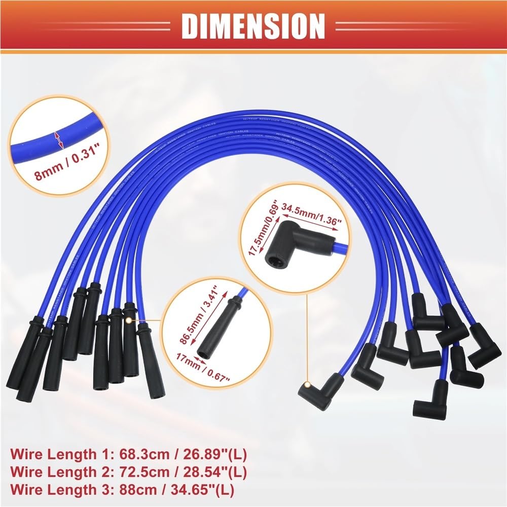 cables bujías coche Para Chevrolet Para Motores SBC BBC