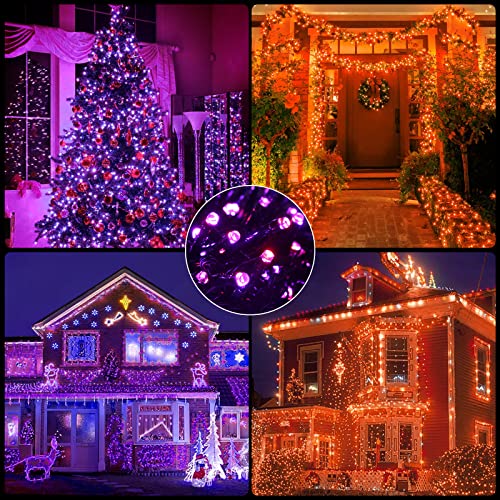 105FT Orange & Purple Halloween LED String Lights (300-Count, 8 Modes) - image 4