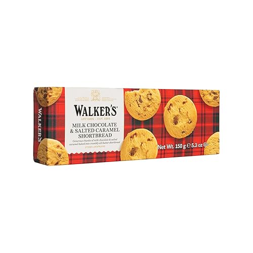 Walker's Pure Butter - Galletas de mantequilla salada con caramelo y chocolate con leche, caja de 9 unidades, auténticas galletas de mantequilla de