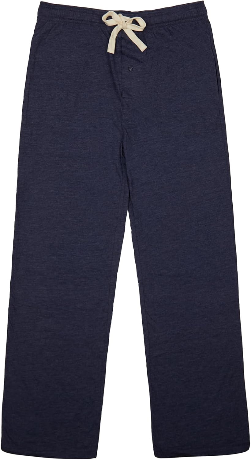 Bioworld Men’s Cotton-Blend Pajama Pants – Soft Brushed Flannel Feel Sleep & Lounge Pants with Pockets & Elastic Waistband – Navy Blue & Graphite Heather Gray 2-Pack-Small - Image 2