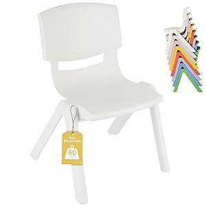 Bieco Silla Infantil hasta 80 kg Cargable | Apilable y Antivuelco | para Interior y Exterior | Silla Plastico Infantil Sillon Bebe Sillones Infantiles Sillón Infantil Silla Infantil Plastico Niño