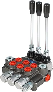 marddpair Hydraulic Valve 3 Spool Hydraulic Directional Control Valve Double Acting Valve 13 GPM 3600 PSI BSPP Ports for Tractors Loaders Tanks