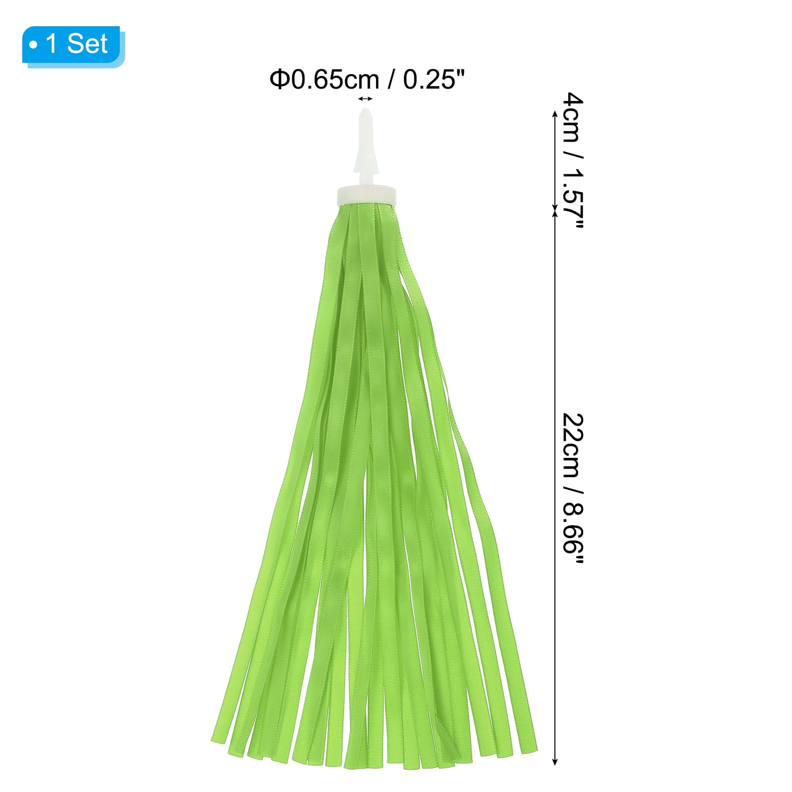 PATIKIL Bike Streamers, Colorful Scooter Handlebar Tassels Grips Ribbon Accessories Decorations for Girls Bicycle Tricycle Handles, Yellow Green