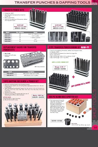 Miniatura 4 de HHIP 8600-0045 Juego de punzones de transferencia de 60 piezas #1-60