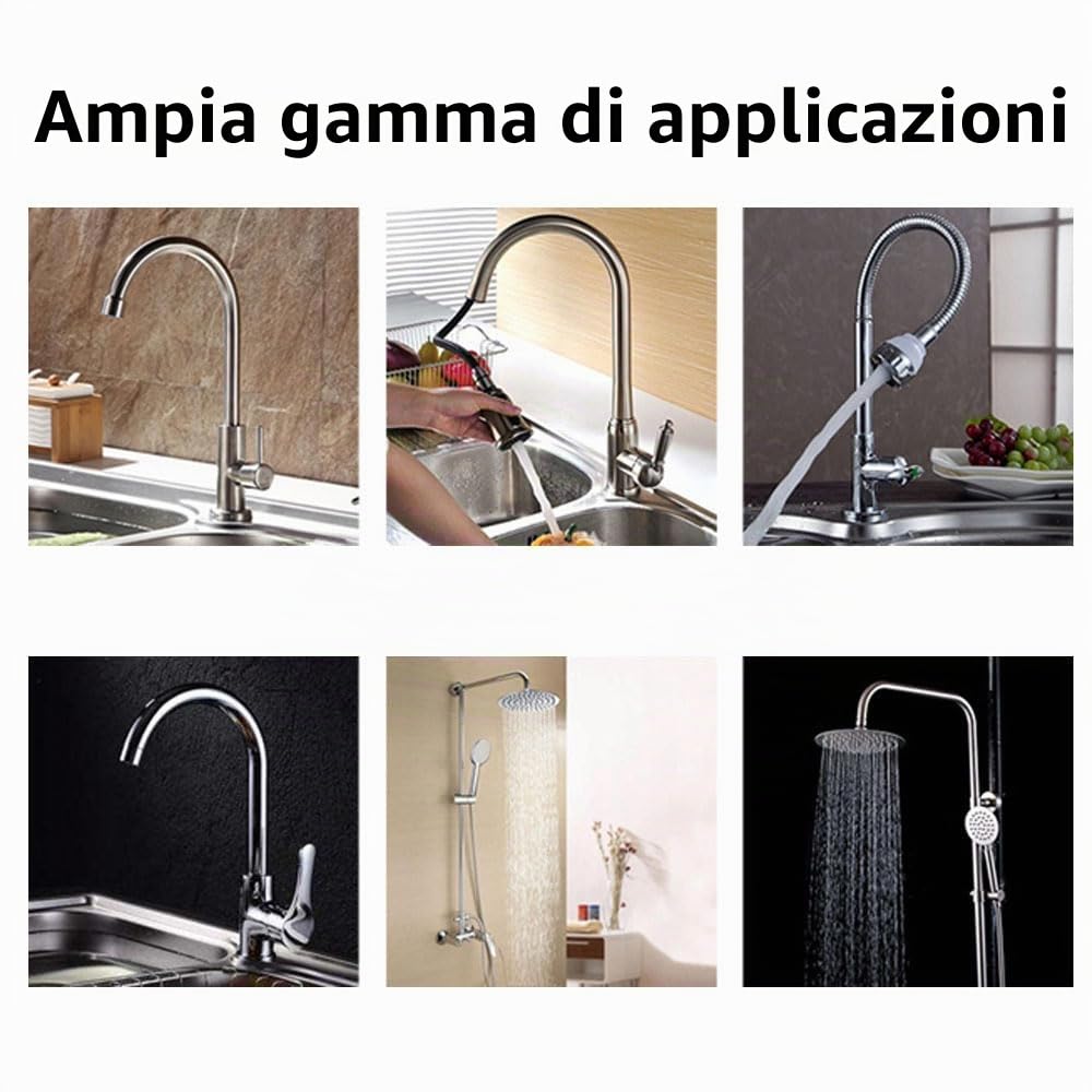 Cartuccia Valvola Rubinetto in Ottone per Vasca da Bagno, Ricambio a Stelo Lungo Alto, Ceramica, Filettatura BSP 1/2", Senso Antiorario (82 mm)