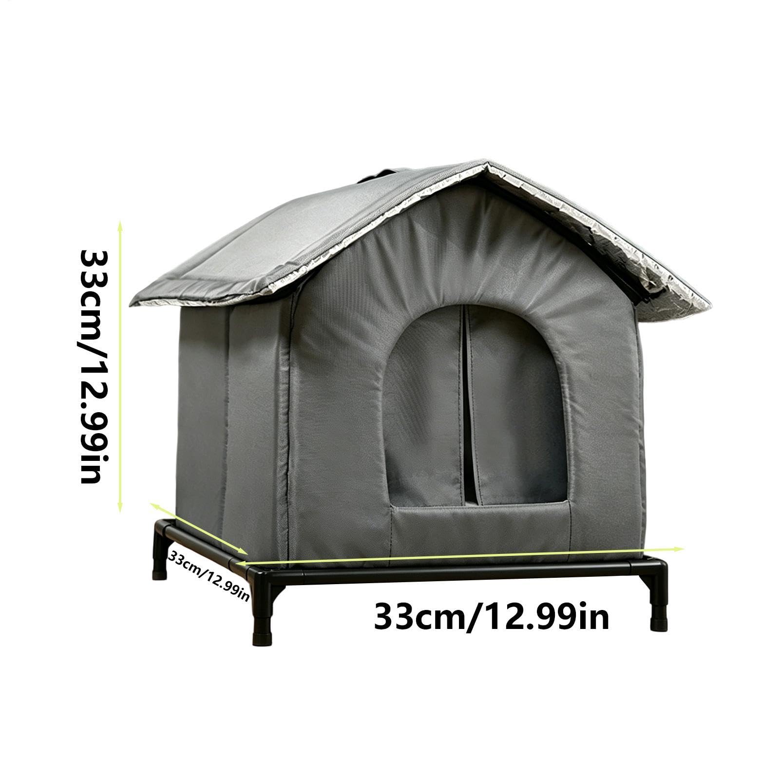 Casa di raffreddamento per animali domestici, Cuccia climatizzata pieghevole per gatti con 20 impacchi di ghiaccio, Cuccia gatto sollevata, Casetta impermeabile e isolata per interni/esterni