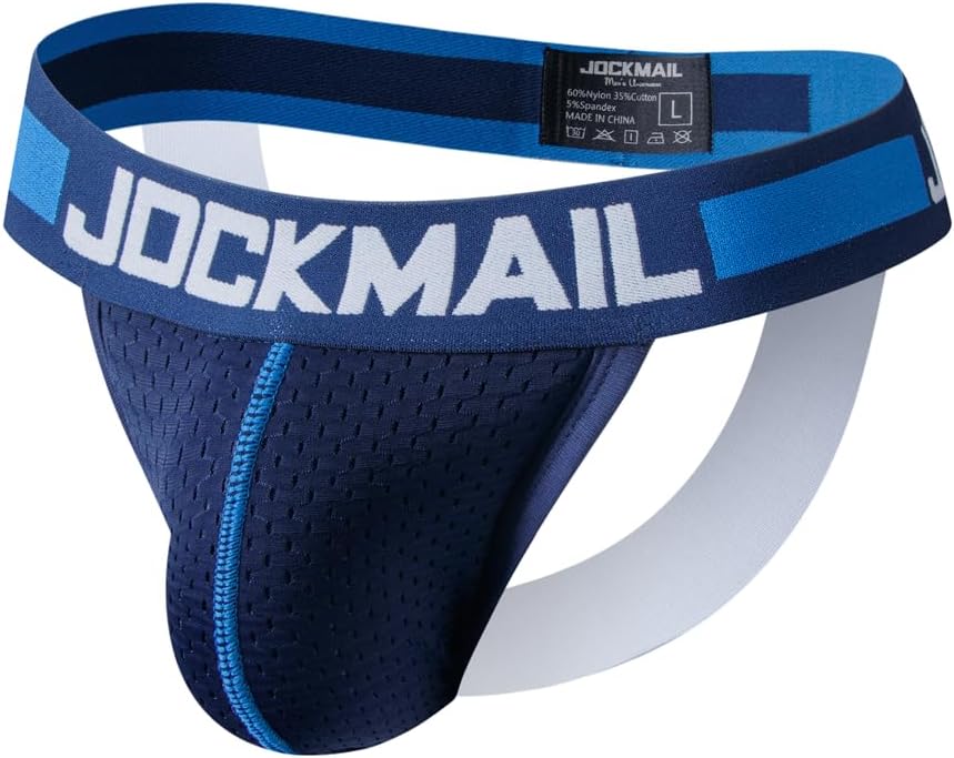 Mens Jockstrap Underwear Wide Belt Athletic Supporter Mens Thongs Sport Underwear Jock Strap