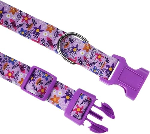Miniatura 4 de YLrank Collares para perros con patrones de flores  Collares suaves y ajustables con flores para perros pequeños, medianos y grandes, diseño lindo