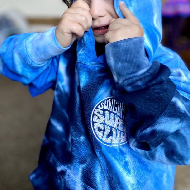 Sunguard Surf Club Tie Dye Hoodies for Girls, Boys, Toddler- Tie Dye Hoodie Kids for Layering - 100% Cotton (2-12years)3