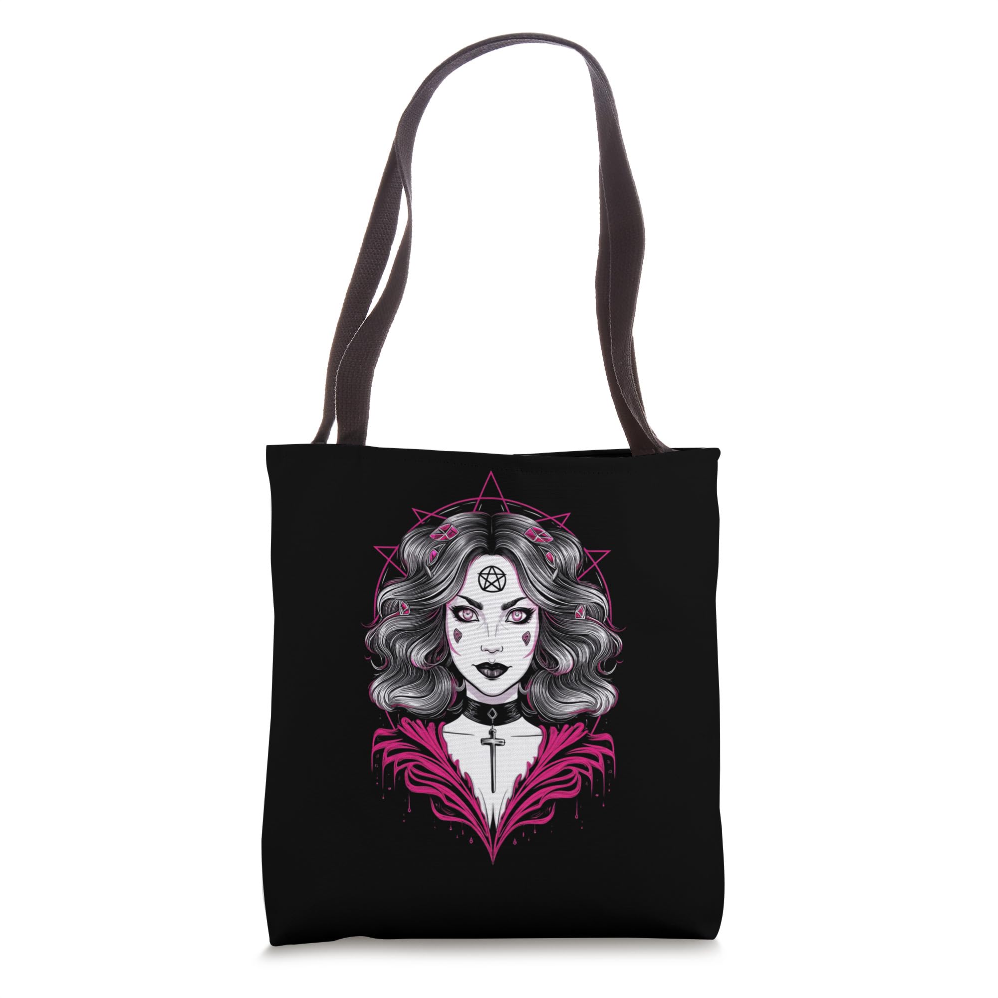 Occult Gothic Witch Illustration Art Tote Bag