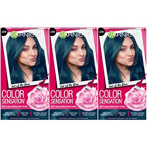 Garnier Hair Color Sensation Hair Cream, Out of the Blue, (Pack of 3)