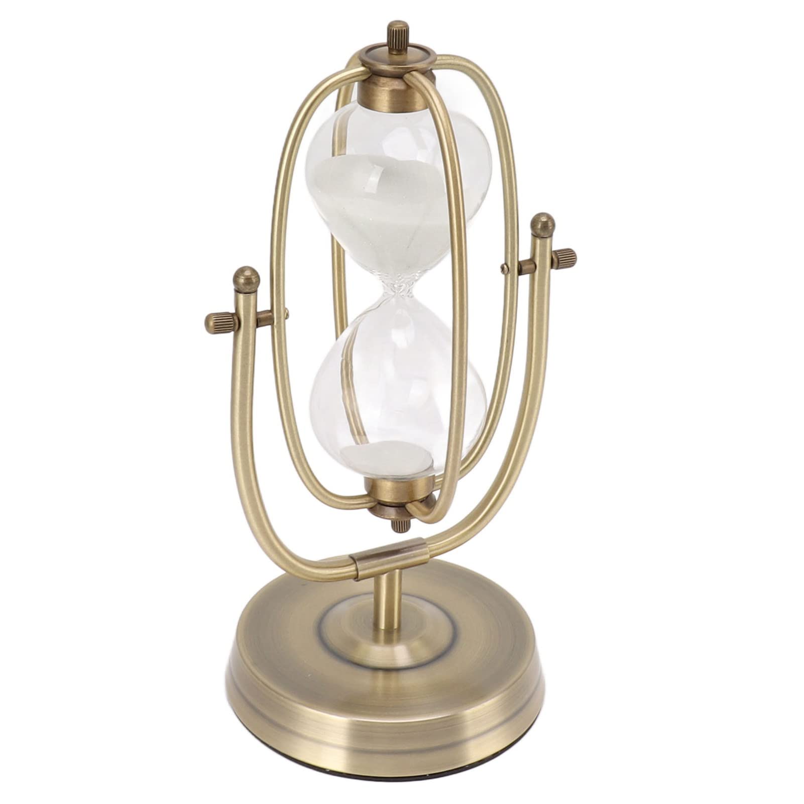 Sablier de Maison en Métal et en Verre forgé à la Main (Petits 15 Minutes tournantes)