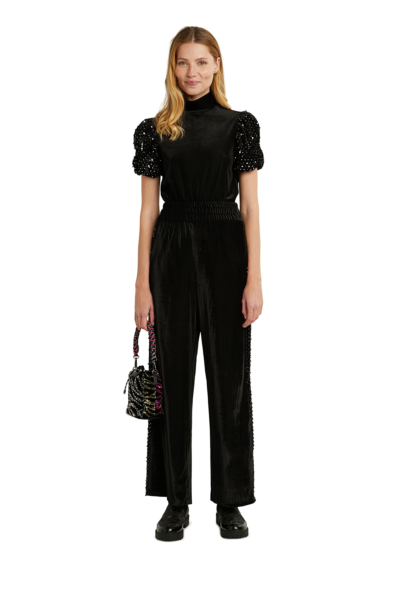 Desigual Pant_Shiny Pantalones Informales para Mujer