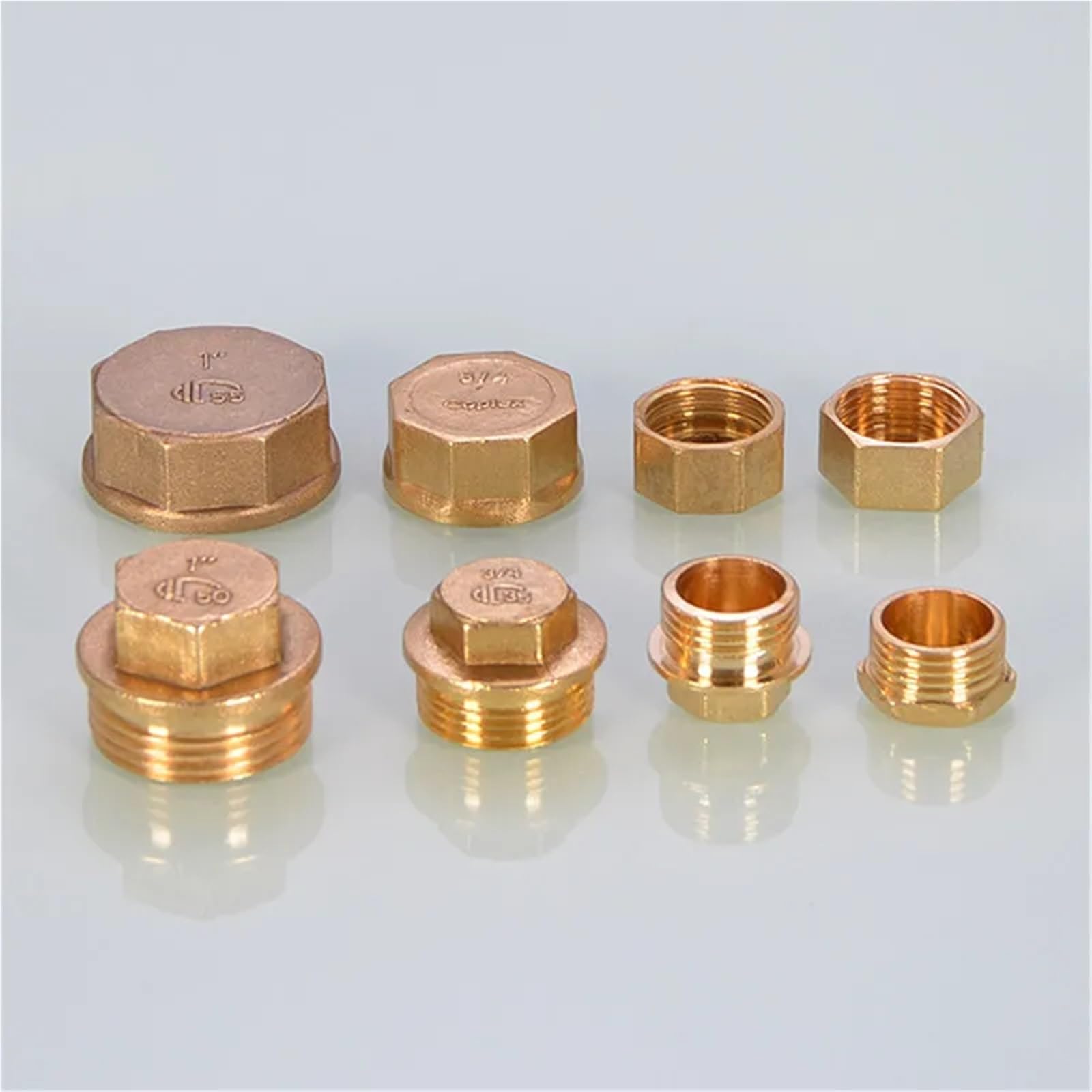 Conector rápido de latón con rosca macho y hembra de 1/8, 1/4, 3/8, 1/2 y 3/4 pulgadas, adaptador universal for grifo.(1l2 Female,10pcs)