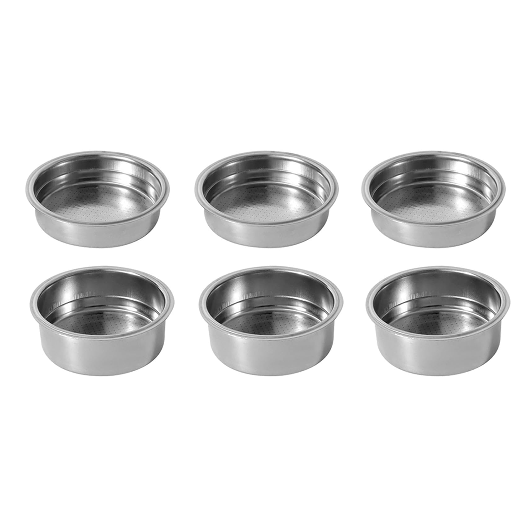 Hndhbfgrt 6PCS 51mm Stainless Steel Coffee Machines Pressurized Filter Basket Powder Basket Coffee Bottomless Portafilter Filter