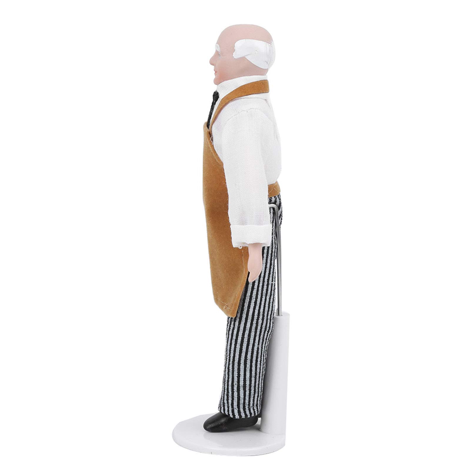 Muñeca De Porcelana Chef – Figura Articulada De 15,3 Cm Con Base, Ideal Para Casas De Muñecas Escala 1:12 Y Coleccionistas