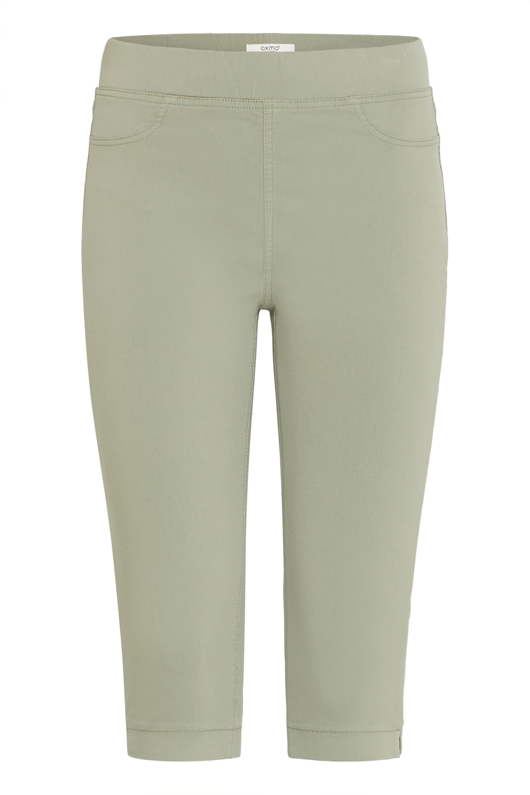 OXMO OXKEANA Damen Hose Stoffhose Caprihose aus Viskose mit Stretch elastischer Bund Skinny-Fit