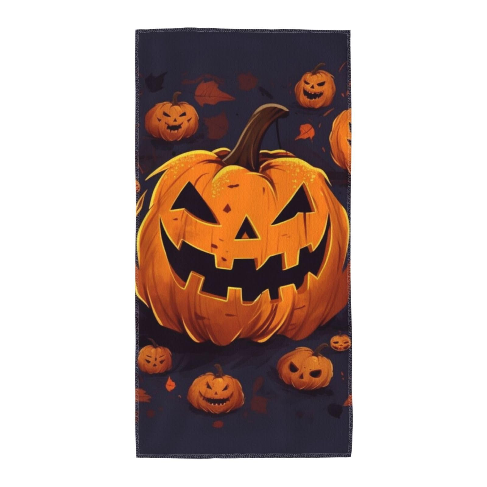 FekiLoot Absorbent Hand Towels 12"X24" Decorative Bathroom Towel Soft Microfiber Face Towel Halloween Pumpkin Dish Kitchen Towels for Bathroom Kitchen Hotel Spa Bath Towels