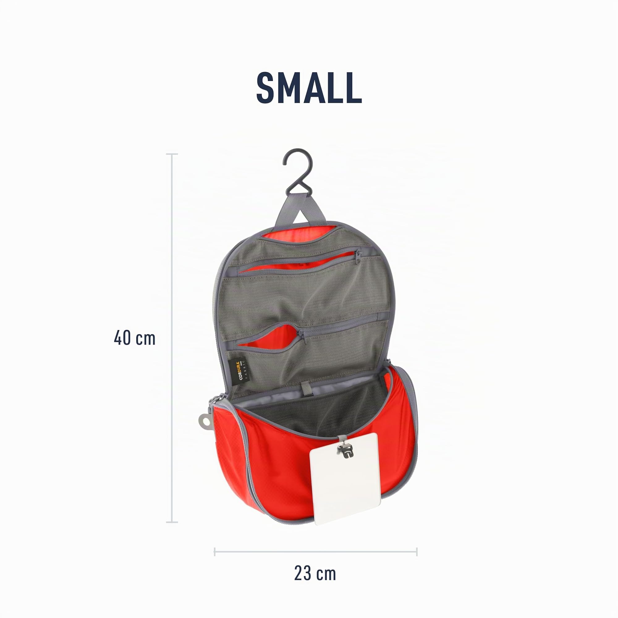 Sea to Summit TravellingLight Hanging Toiletry Bag, Travel Organizer for Men and Women, Small, Spicy Orange