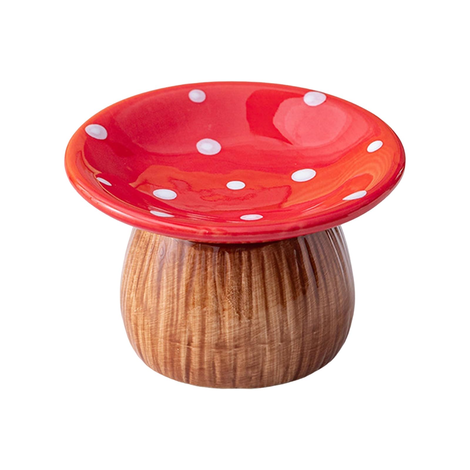 Earring Organizer Tray Ceramic Mushroom Jewelry Holder 4.49 Inch Catchall for Bedside Vanity Desktop Daily Storage Mushroom Jewelry Tray Ceramic Trinket Holder Vanity Catchall Bedside Organizer Open