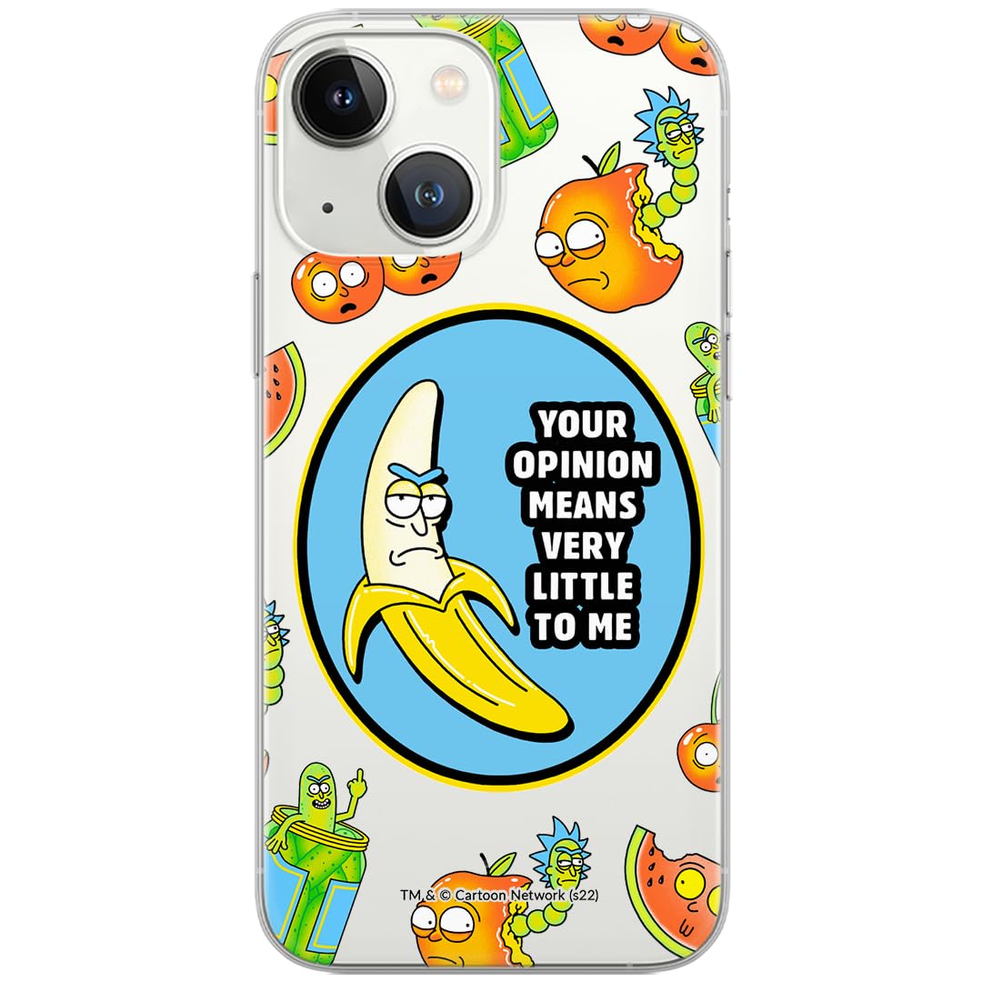 ERT GROUP mobile phone case for Iphone 13 MINI original and officially Licensed Rick and Morty pattern Rick & Morty 009 optimally adapted to the shape of the mobile phone, partially transparent