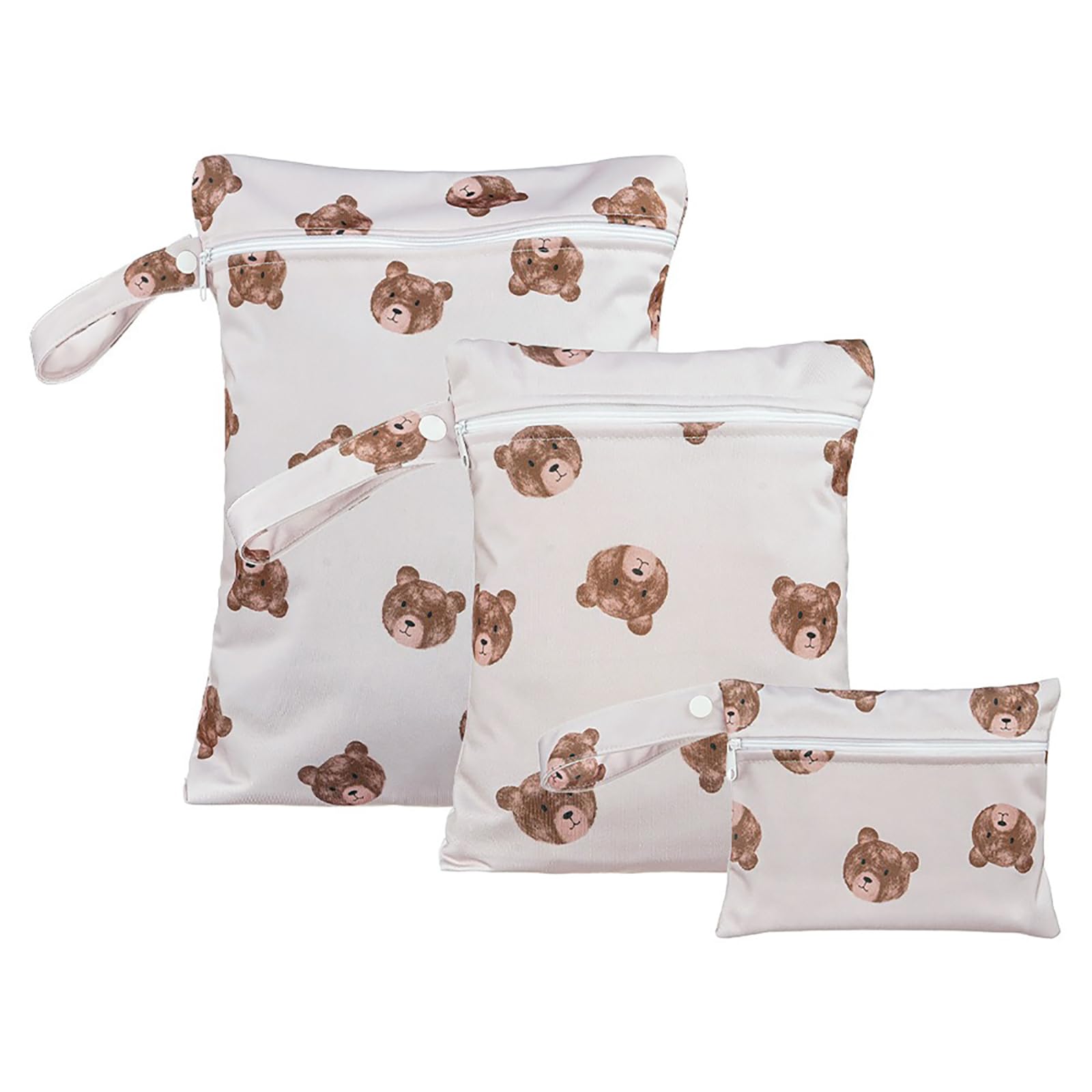 HZNOO 3-Piece Waterproof Wet Dry Bag Set with Zipper - Durable Travel Organizer for Swimming, Diapers, Baby, Gym & Beach Accessories