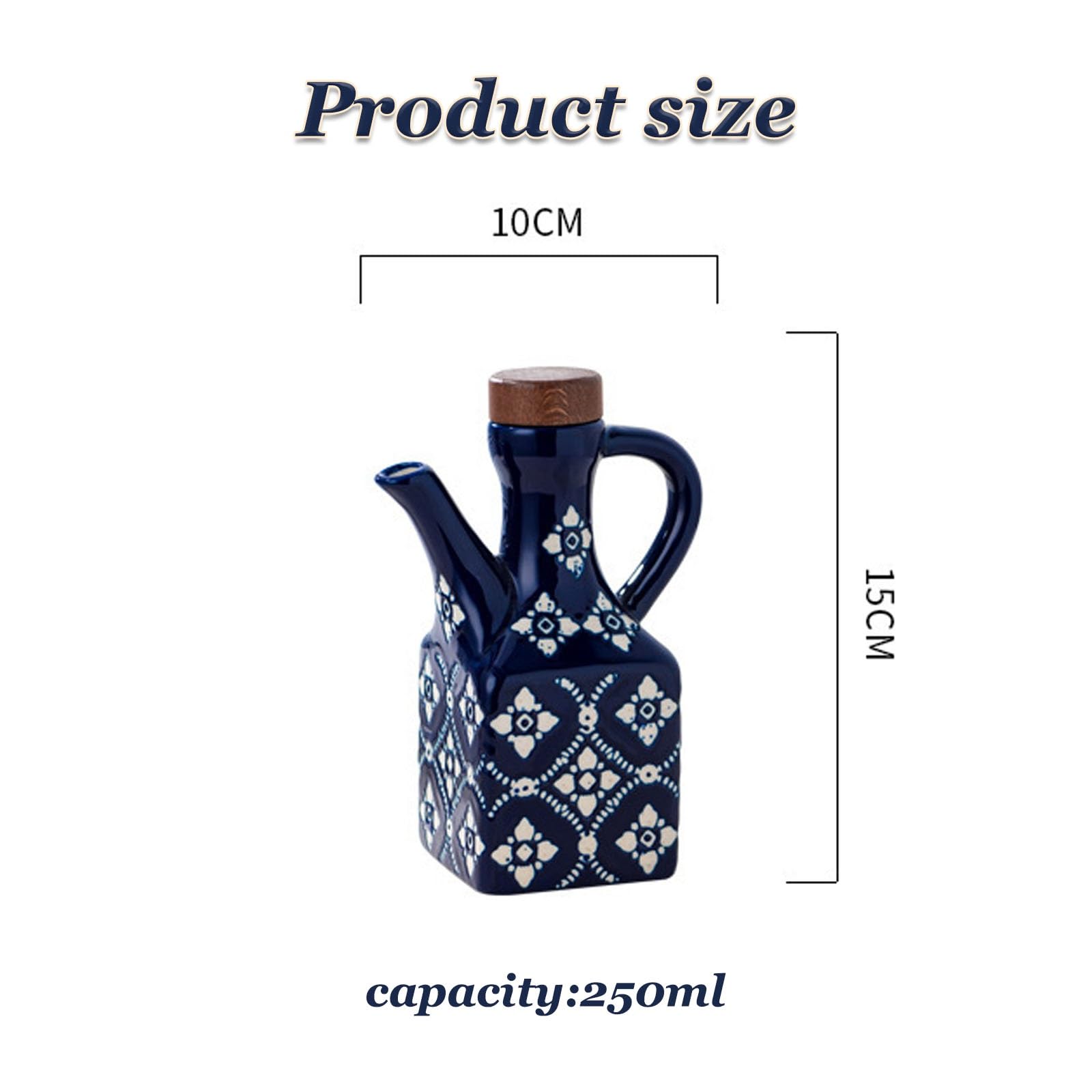 Set di dispenser per olio e condimenti in ceramica, versatile per salsa di soia e aceto, per uso domestico e cucina