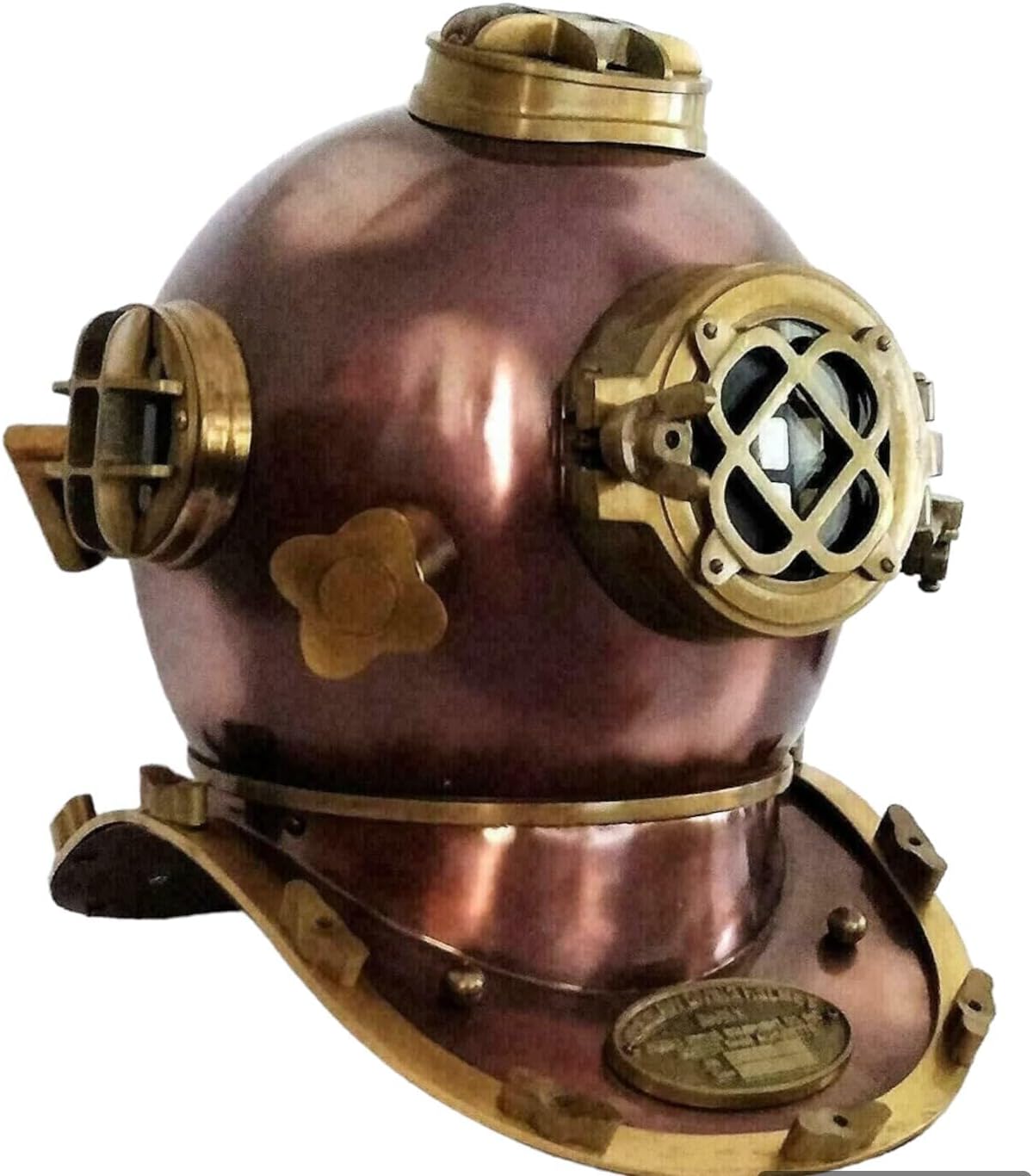 Vintage Scuba Diving Helmet US Navy Mark V Deep Sea Boston Marine Divers.