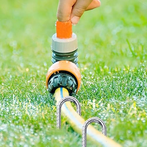 Miniatura 5 de Rebar - Estacas de 12 pulgadas, estacas de tierra resistentes con gancho en J galvanizado antioxidante, anclajes de tierra resistentes para jardín,