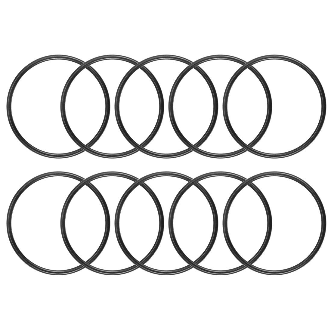 uxcell Nitrile Rubber O-Rings 33.6mm OD 30mm ID 1.8mm Width, Metric Nitrile Rubber Sealing Gasket, Pack of 10