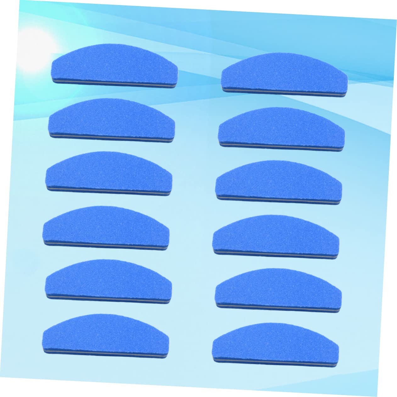 Beaupretty 60piezas Uñas De Esponja Mini Formato Media Luna De Uñas Doble Cara Para Pulido y Acabado Herramienta Esencial Casa o Salones Profesionales