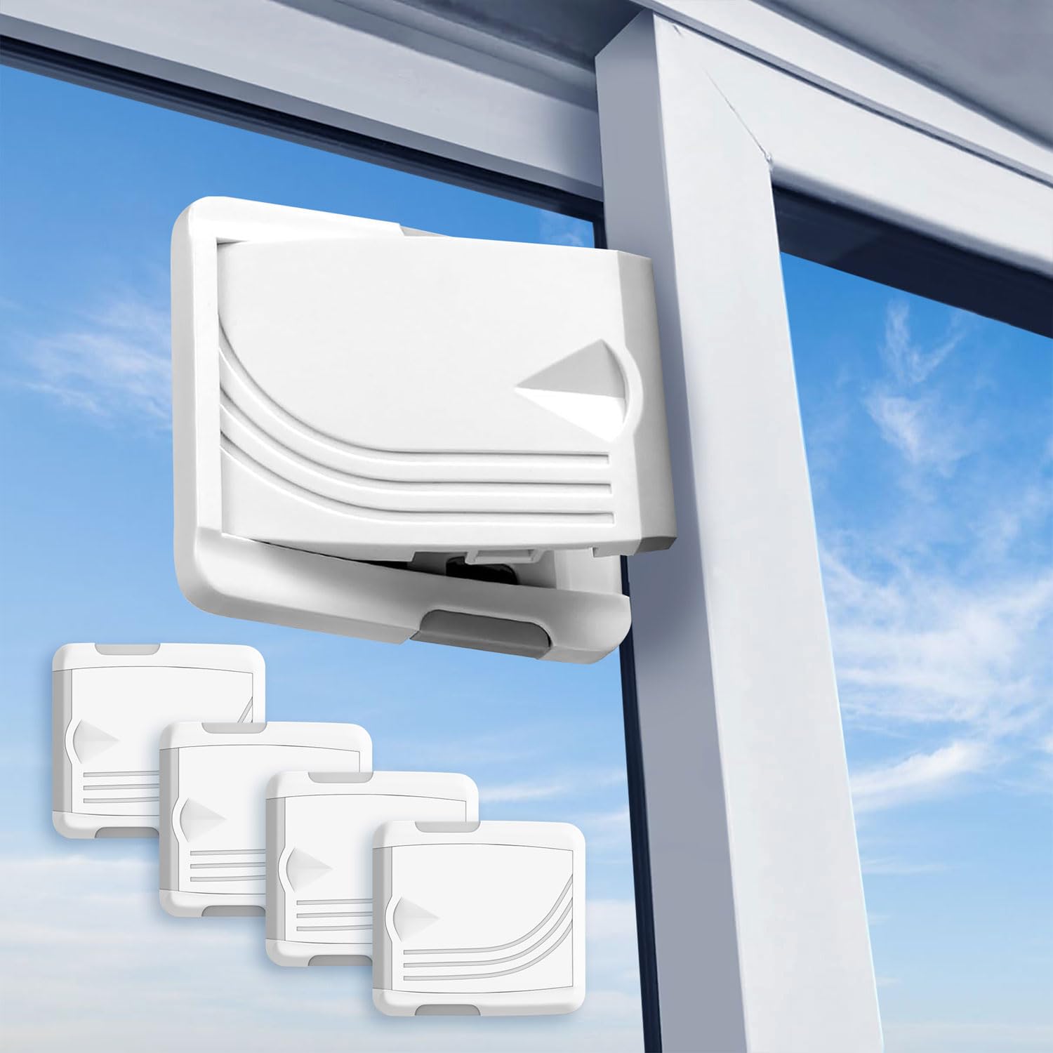 4 Pack Sliding Door Locks - Child Proof Lock for Sliding Door, Easy to Install Sliding Window Lock - Strong Adhesive Sliding Door Security Lock, Versatile Window Locks & Sliding Door Lock