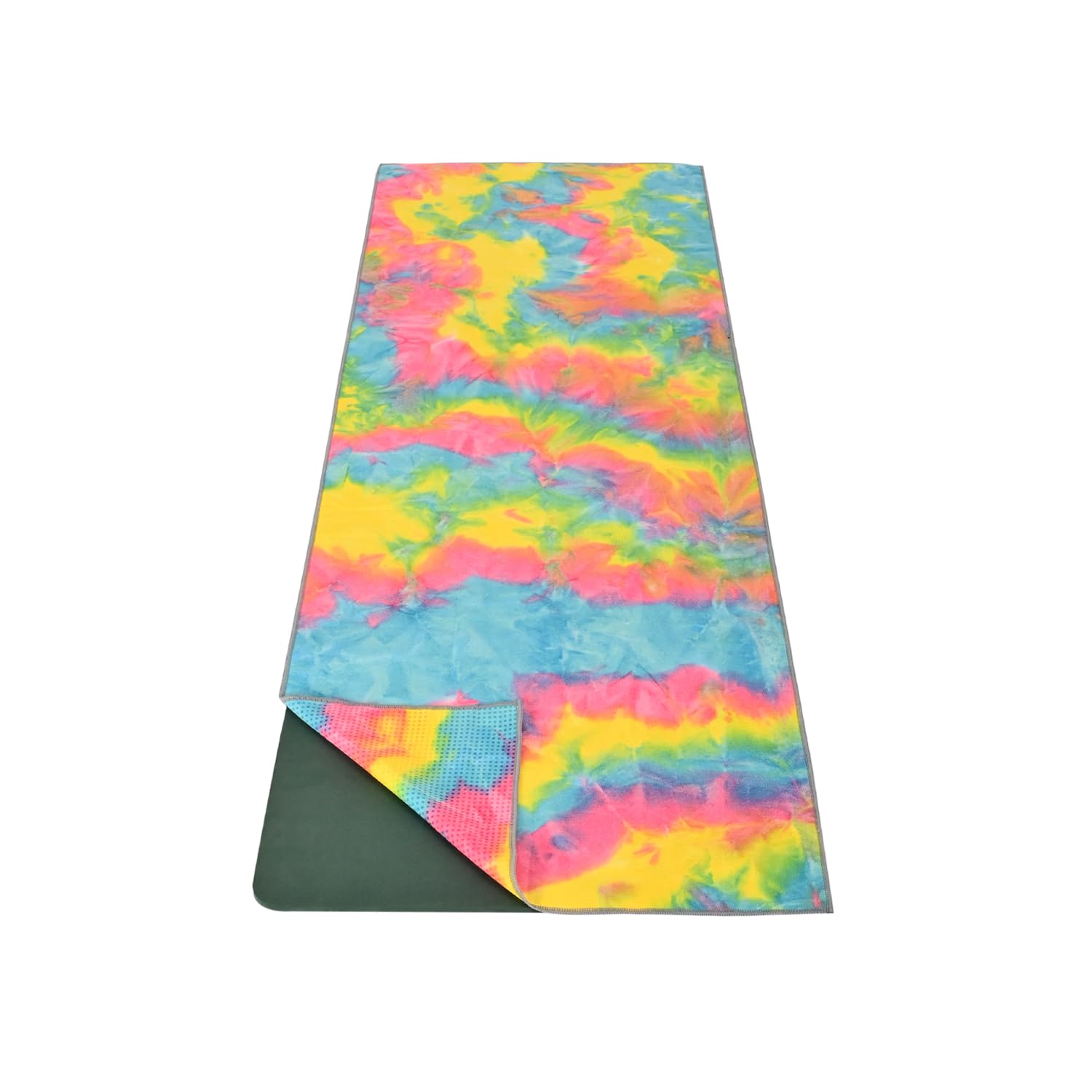 Wiselife Yoga Mat Towel Teal Yellow– Non-Slip, Super Absorbent & Quick Dry Microfiber Towel for Hot Yoga, Bikram, Pilates & Fitness – Sweat-Wicking Grip Towel for Men & Women-image-37