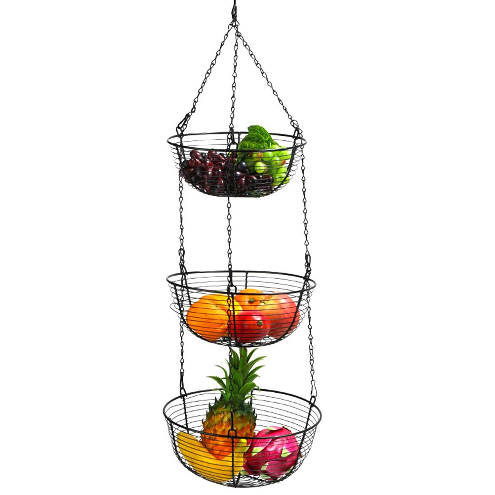Panier suspendu à 3 étages à suspendre pour fruits et fruits