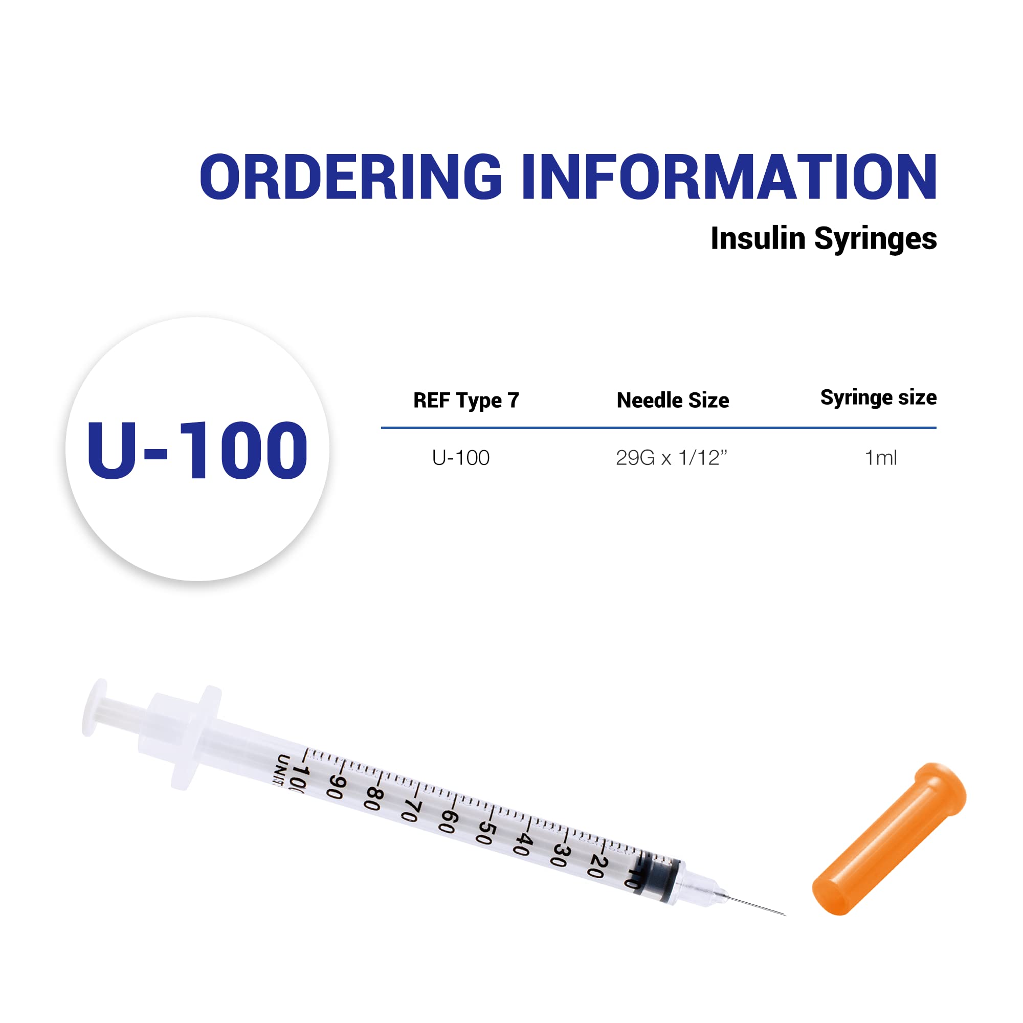 Verifine U-100 Insulin Syringe, 29G 1/2