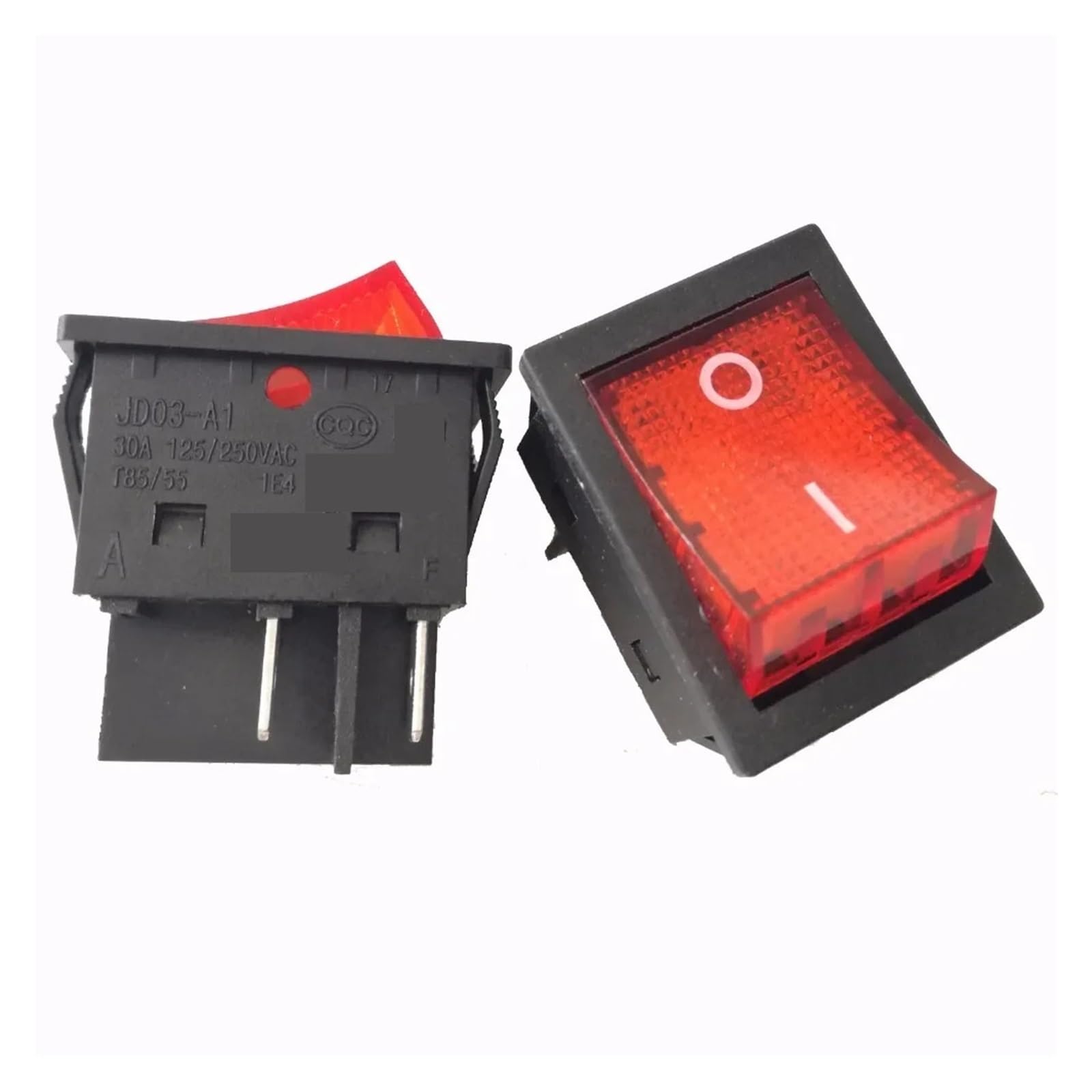 ZDVHOMCB Emergency Stop Switch 2pcs 4Pins 30A 125V/250V Large Current Rocker Power Switches for Inverter Welding Machine JD03-A1