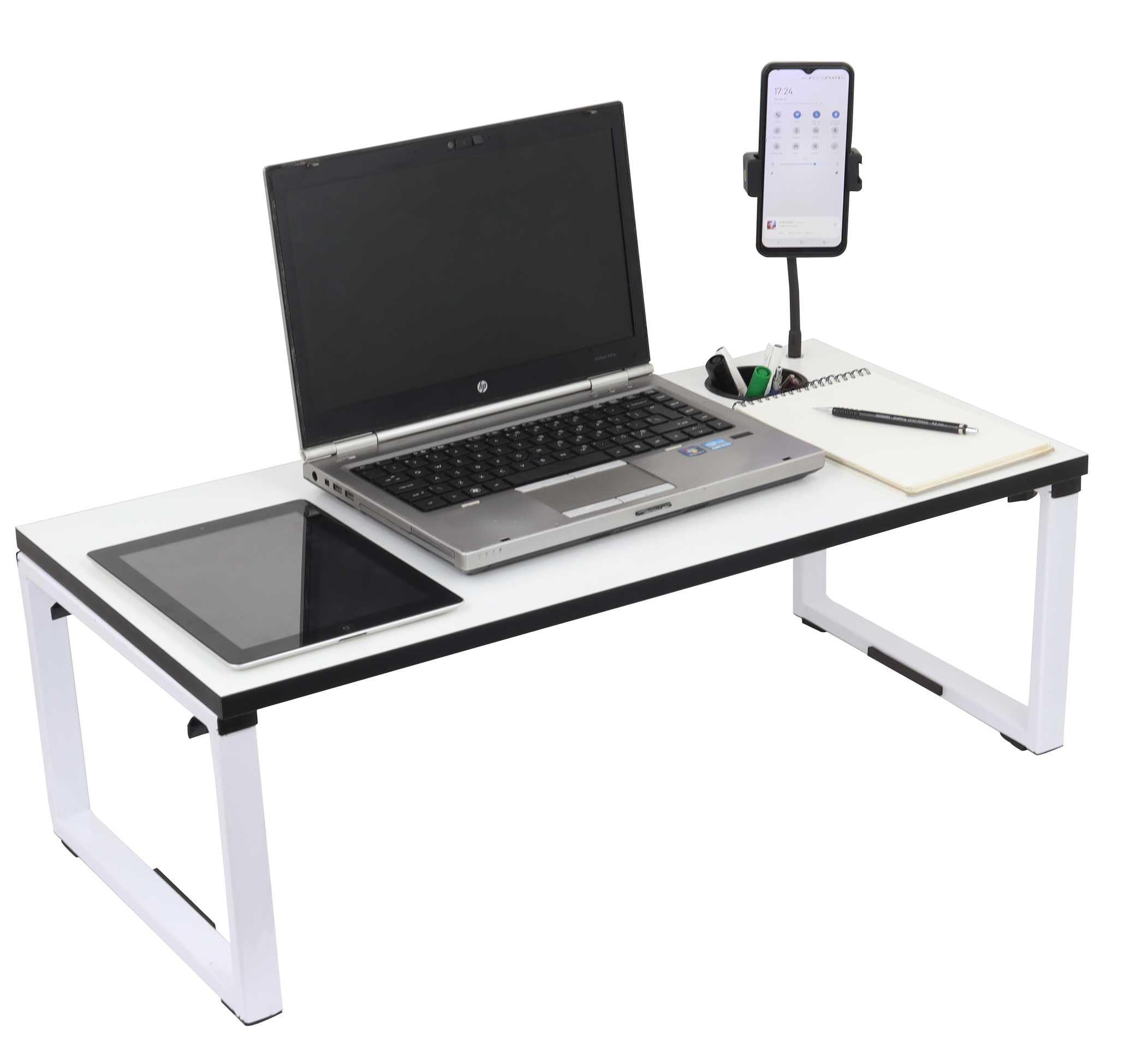 Isomars Bed Desk/Floor Desk with Mobile Holder 76cm x 35.5cm (30" x 14") Laptop Study Table for Work from Home, Online Classes, Card Games and Kids Activities (White) (B0CY8FM7TJ) Amazon Price History, Amazon Price Tracker