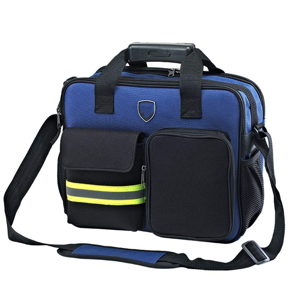Multi Pocket Tool Storage Organiser Waterproof Canvas Thickened Durable Wear-Resistant Tool Bag for Construction Home DIY Reflective Strip