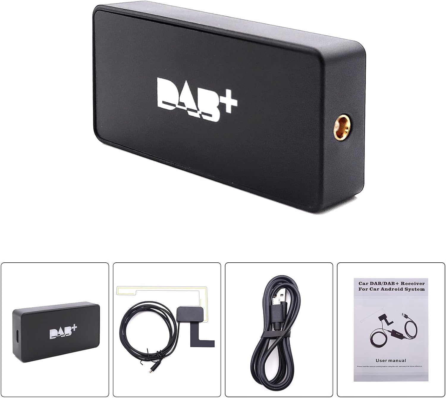 Antenna DAB+ per autoradio Kit DAB+ per auto Ricevitore radio digitale Antenna Adattatore radio Dab per auto per autoradio Android Connessione porta USB