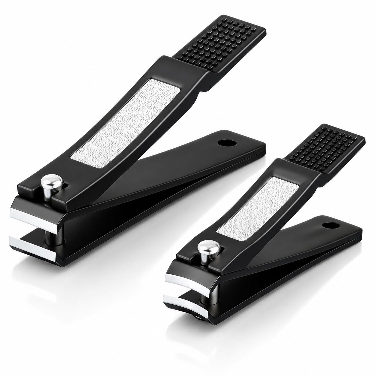 Nail Clippers Set, Ultra Sharp Stainless Steel Fingernail & Toenail Clippers with Nail File, Ergonomic Heavy Duty Nail Cutter Kit with Tin Case, Professional Manicure Grooming Set for Men Women