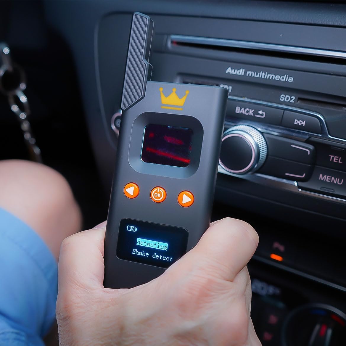 Rilevatore Professionale di Microspie, Telecamere Nascoste e GPS - Dispositivo Portatile Avanzato con Alta Sensibilità per Rilevare Segnali Wireless in Auto Uffici Casa - Supreme 5000