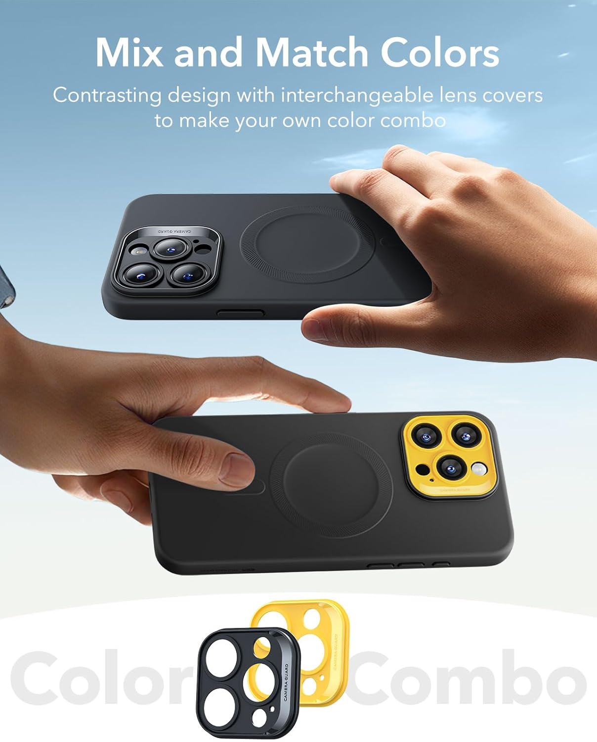 ESR for iPhone 16 Pro Case with MagSafe, Supports Magnetic Charging, Smooth & Slim Silicone Case, Shockproof, Full Screen and Camera Protection, Soft Microfiber Lining, Cloud Series, Black - Image 7