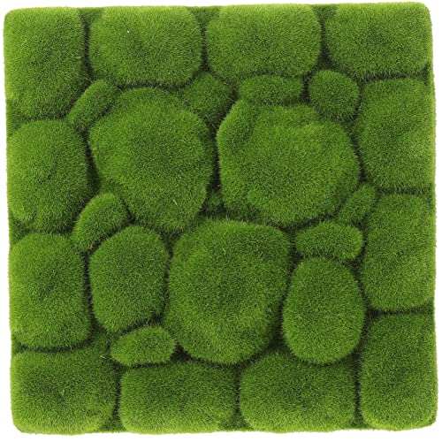 HOMSFOU Kugelmoos Künstliche Moosmatte Steinform Indoor Grün Künstliche Rasenfl?chen Turf Carpets Gef?lschte Sodo Moss für Home Hotel Wand Balkon Grün Konservierte Flachmoos